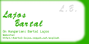 lajos bartal business card